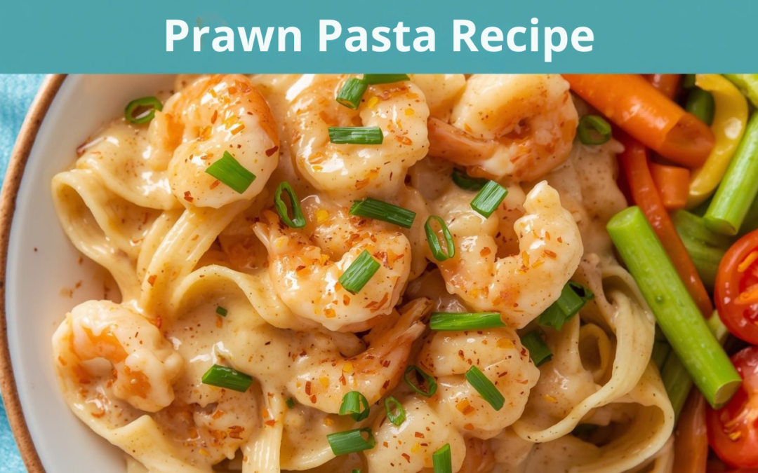 🦐 Healthy Creamy Prawn Pasta (High-Protein & Lower-Fat!)