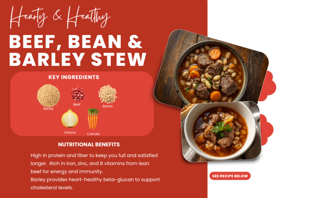 Hearty Beef, Barley & Bean Stew